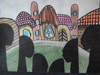 Paveikslas "Miestas. Pokalbis1"